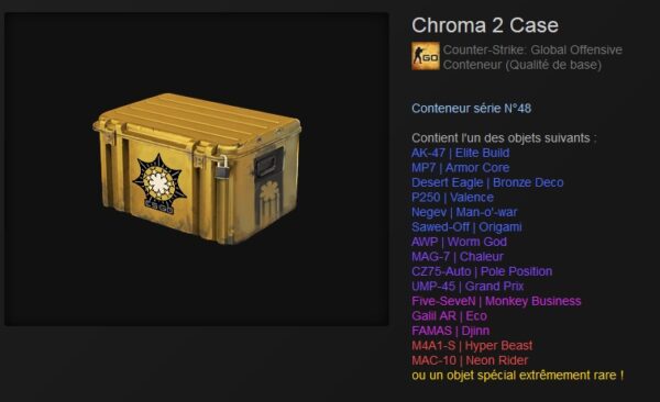 Nouvelle caisse Chroma 2 CS:GO !