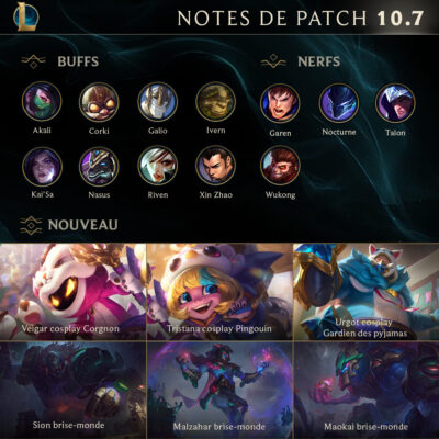 #LeagueOfLegends : Patch 10.7 Disponible