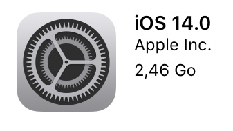 Mise à jour iOS 14