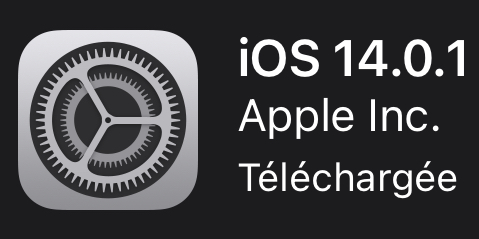 Mise à jour iOS 14.0.1