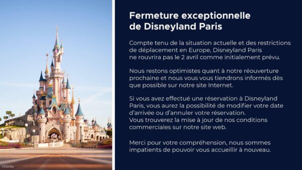 La Réouverture de Disneyland Paris reportée ?