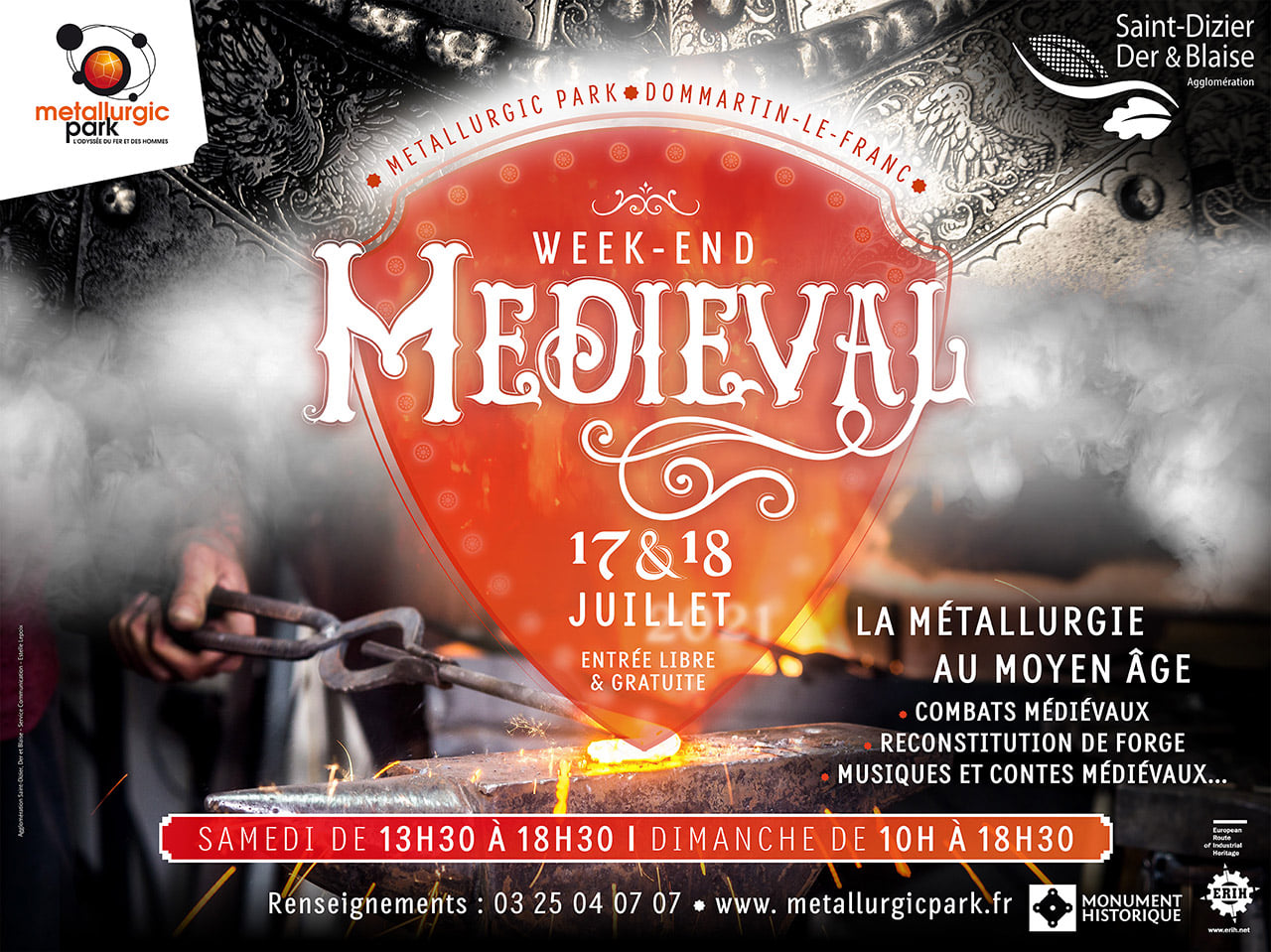 Weekend Médiéval 2021 Gratuit à Metallurgic Park !