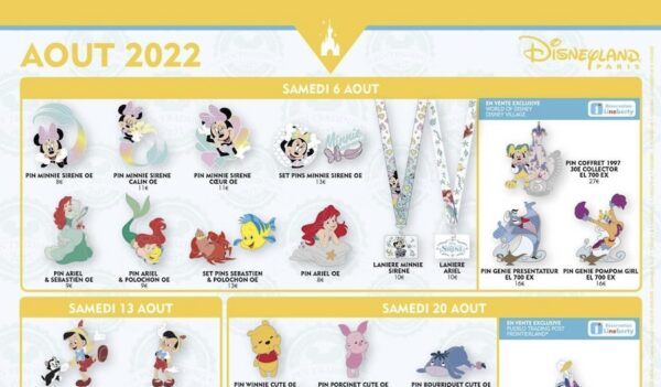 Pin Trading Disneyland Paris Aout 2022