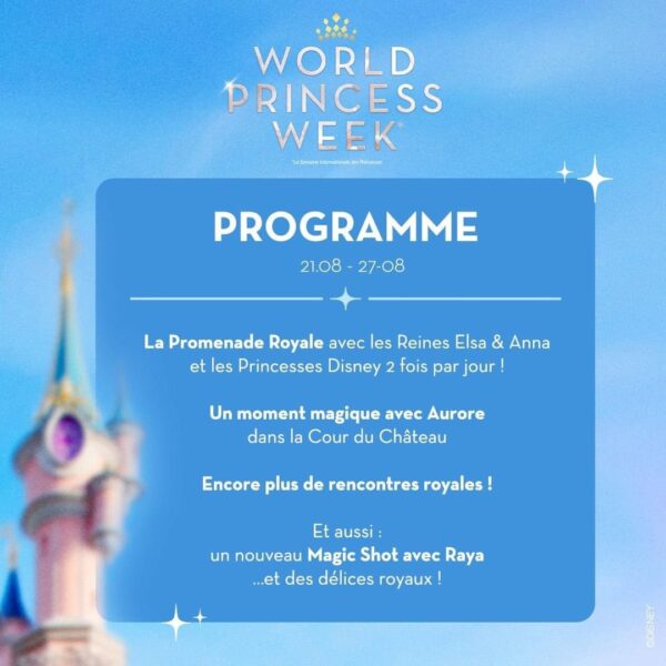 Programme de la World Princess Week 2022