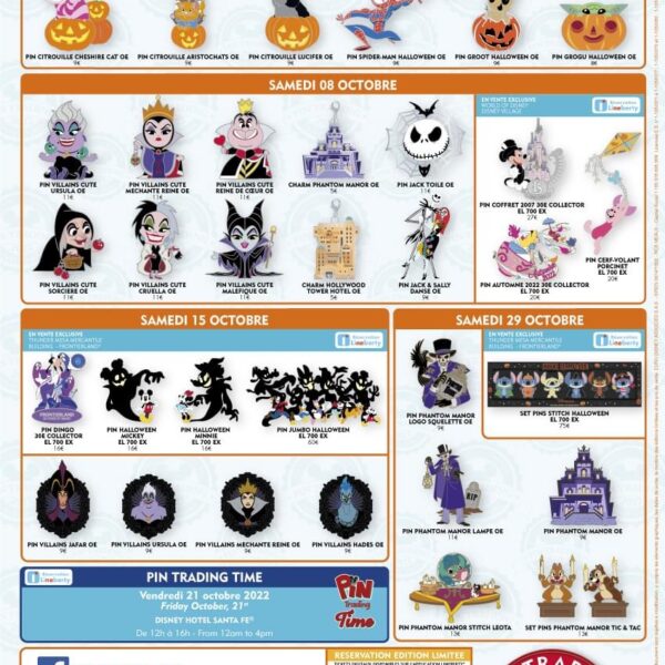 Pin Trading Disneyland Paris Octobre 2022
