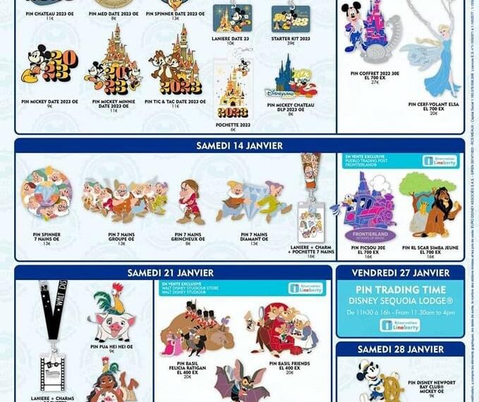Pin Trading Disneyland Paris Janvier 2023