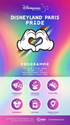 Programme de la Soirée Pride du 17 juin 2023 à Disneyland Paris