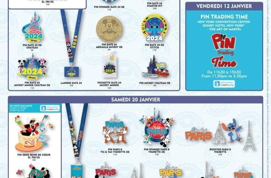 Pin Trading Disneyland Paris Janvier 2024