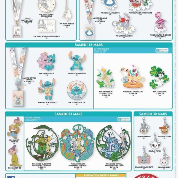 Pin Trading Disneyland Paris Mars 2024