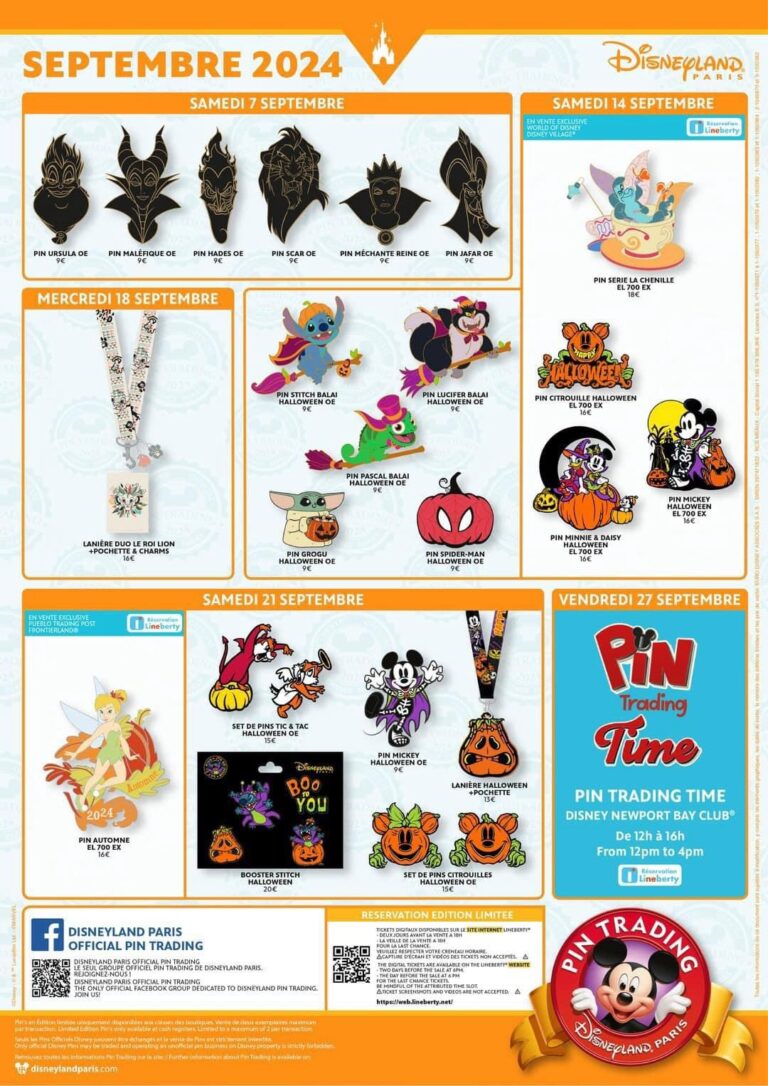 Pin Trading Disneyland Paris Septembre 2024