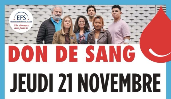 Don de sang jeudi 21 novembre 2024 à Joinville