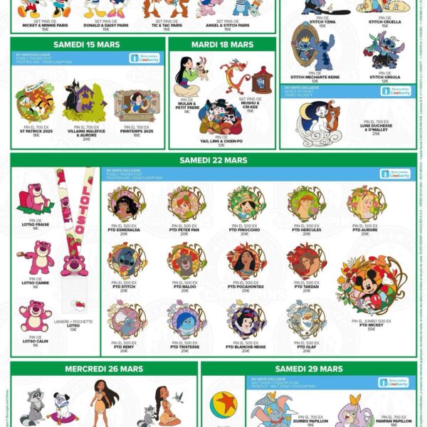 Pin Trading Disneyland Paris de Mars 2025