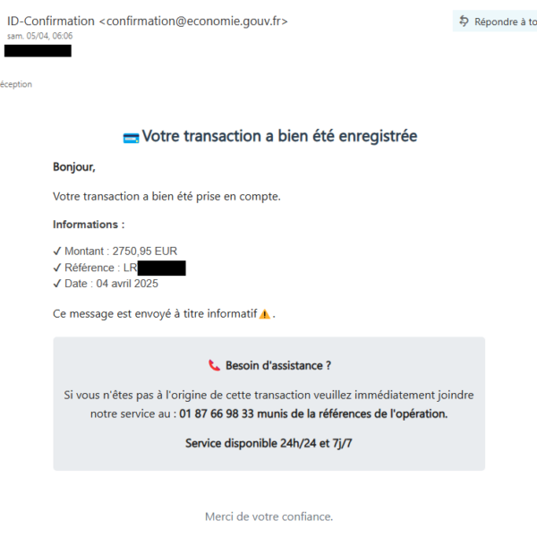 Arnaque Impots Economie Gouv FR