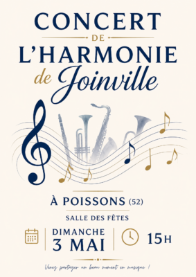 Concert annuel de l’Harmonie à Poissons édition 2026